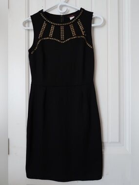 mark. (Avon) Black Gold Studded Sleeveless Mini Dress S/P — Worn Once